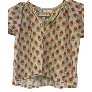 Pink Chicken Ava Top Blue Orange Size 10
